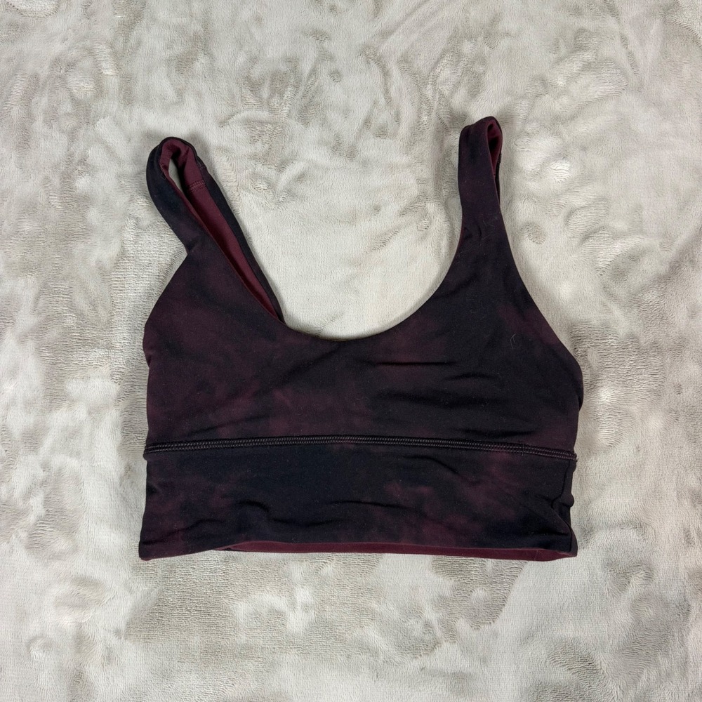 Lululemon Align Reversible Bra Burgundy Tie Dye Nulu LW2CZHS Size 4